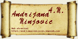 Andrijana Minjović vizit kartica